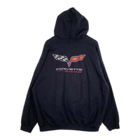 CORVETTE RACING コルベット レーシング プリント プルオーバースウェットパーカー ブラック GILDAN Size 2XL 福生店