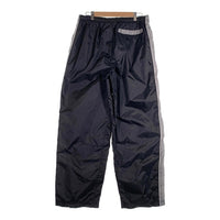 90's NIKE ナイキ サイドライン ポリエステル ナイロン イージーパンツ ブラック グレー ニーポケット タイ製 Size XL 福生店