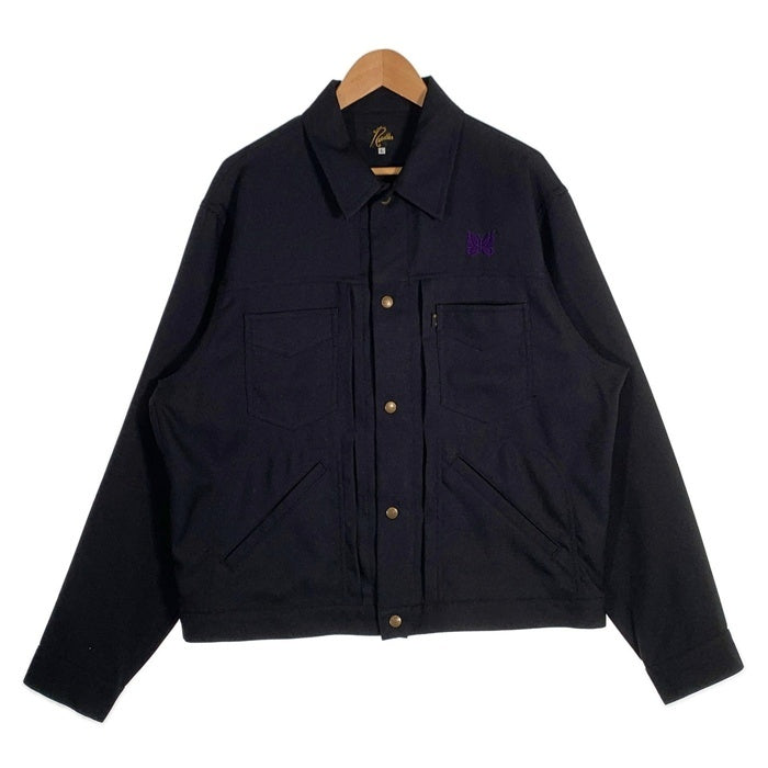 Needles ニードルズ Penny Jean Jacket Poly Twill ジャケット ポリツイル スナップボタン ブラック NS178  Size L 福生店