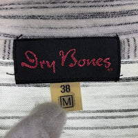 Dry Bones ドライボーンズ ボーダー 切替 コットン ポロシャツ ブラック ホワイト グレー Size M 福生店