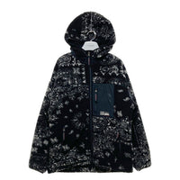 FIRST DOWN ファーストダウン 別注 フリースジャケット ペイズリー柄 ブラック 203-1511 Size L 瑞穂店