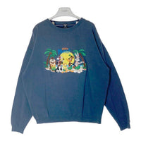 WARNER BROS ワーナーブラザーズ STUDIO STORE Looney Tunes ルーニーテューンズ キャラクター Maui aloha フラダンス スウェット トレーナー ネイビー sizeL 瑞穂店