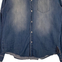 Frank&Eileen フランクアンドアイリーン LUKE FDWD ルーク ウォッシュド ダメージ加工 デニムシャツ ブルー 9920700009 Size M 福生店