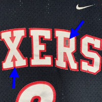 90-00's NIKE TEAM ナイキ SIXERS IVERSON シクサーズ アイバーソン ユニフォーム ゲームシャツ ブラック Size XXL 福生店