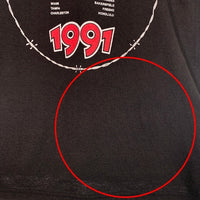 90's LYNYRD SKYNYRD レーナードスキナード 1991ツアー プリントTシャツ ブラック Hanes 1991コピーライト Size L 福生店