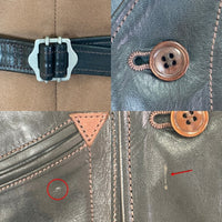 MASHMANS マッシュマンズ ELECTRIC LEATHER STUDIO HORSE HIDE ホースハイド レザーベスト 馬革 日本製 ベスト ジレ ブラック size38 瑞穂店