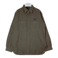 Needles ニードルズ NS230 Pinstripe Work Shirt ピンストライプ ワークシャツ ブラウン sizeL 瑞穂店
