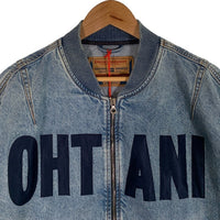 DIESEL ディーゼル D-VINZ Bomber Jacket ジョグデニム ボンバージャケット リブブルゾン ライトブルー 大谷翔平サテンワッペンカスタム Size S 福生店