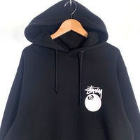 STUSSY ステューシー 8ボール プルオーバー フーディー パーカー ブラック Size L 福生店