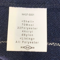 NITEKLUB ナイトクラブ ウール オープンカラーチェックシャツ ネイビー NK07-S001 Size 44 福生店