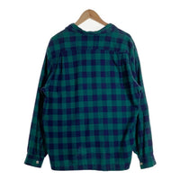 60-70's NATIONAL SHIRT SHOPS オープンカラー フランネルチェックシャツ グリーン Size XL 福生店