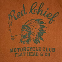 GLORY PARK グローリーパーク Red Chief プリントTシャツ ブラウン フラットヘッド Size 40 福生店
