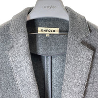 ENFOLD エンフォルド 3009A230-0780 アッシュクメルトンロングベスト グレー size38 瑞穂店