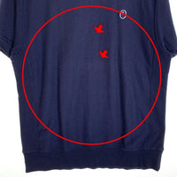 A BATHING APE アベイシングエイプ ワンポイントワッペン Tシャツ ネイビー 袖裾リブ Size M 福生店
