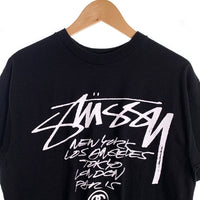 00's STUSSY ステューシー FUTURA WORLD TOUR TEE フューチュラワールドツアープリントTシャツ ブラック Size M 福生店