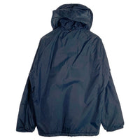 70's Champion チャンピオン ナイロン コーチジャケット フード INDIANA STATE プリント ボアライナー ネイビー Size L 相当 福生店