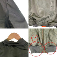 60`s ALPHA アルファ USAF MA-1 ミリタリーフライトジャケット オリーブ J-8279D 68年会計 Scovill Size L 福生店