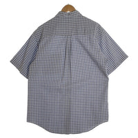 L.L.Bean エルエルビーン シアサッカー ボタンダウンチェックシャツ 半袖 ライトブルー Size M 福生店