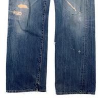 90's Levi's リーバイス 201 ボタン裏555 シンチバック ボタンフライ 赤耳 青耳 セルビッチ デニムパンツ 20201-0020 USA製 Size W34 L36 福生店