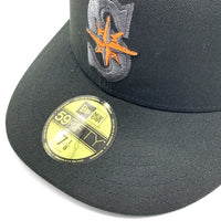NEWERA ニューエラ Seattle Mariners シアトル マリナーズ 59FIFTY ベースボールキャップ ブラック サイドパッチ Size 7 1/8(56.8cm) 福生店