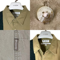 Columbia コロンビア 90's ハンティングシャツ ガンパッチ バドワイザー刺繍 カーキ sizeXL 瑞穂店