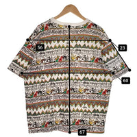 80's STUSSY ステューシー IRIE BAND 総柄 オーバープリント ポケットTシャツ ラスタ ホワイト 黒タグ USA製 Size L 福生店