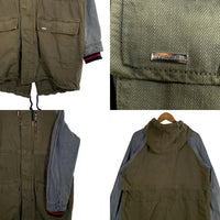 DIESEL ディーゼル 17SS D-DYNA JACKET デニム切替 モッズコート オリーブ ライトブルー Size L 福生店