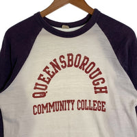 WAREHOUSE ウエアハウス QUEENSBOROUGH プリント 七分袖 カットソー ホワイト ネイビー Size M 福生店