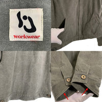 liju work wear ダック地 ジップアップジャケット ワーク モスグリーン Size S-M 相当 福生店