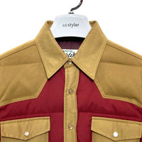 Schott ショット M83148 シャツジャケット ダウンジャケット レッドxブラウン size36 瑞穂店