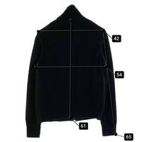 PRADA プラダ ナイロン ウール切替 ドライバーズニット ジップアップジャケット ブラック イタリア製 Size M 福生店