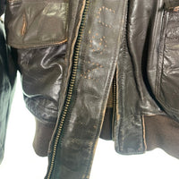 U.S. NAVY 米海軍 USN G-1 LEATHER FLIGHT JACKET レザー フライト ジャケット グレー 8415-00-526-7624 Size 48 福生店