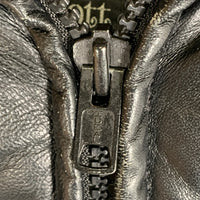 Schott ショット ラムレザー 羊革 コヨーテ ファー ダウン ジャケット ブラック USA製 Size 34 福生店