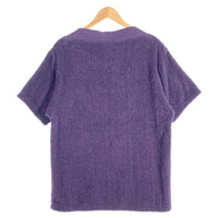 90's anarchic adjustment アナーキックアジャストメント パイル地 半袖トップス リブネック パープル USA製 Size M 福生店