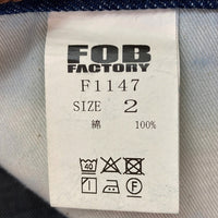 FOB FACTORY エフオービーファクトリー F1147 WIDE DENIM 5P 赤耳 ワイドデニム 5ポケット デニムパンツ インディゴ size2 瑞穂店