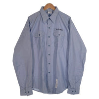 90's DSCP U.S.NAVY ユーティリティ ワークシャツ 長袖 ライトブルー 98年会計 Size XXL-40SL 福生店