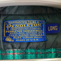 PENDLETON ペンドルトン 70's USA製 ウールシャツ 片ポケット ブラックウォッチ グリーン sizeL 瑞穂店