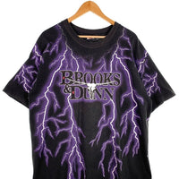 90's BROOKS&DUNN ブルックスアンドダン STAMPEDE 93 オーバープリントTシャツ ブラック フルーツオブザルーム Size XL 福生店