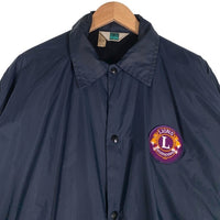 80-90's TURFER ターファー コーチジャケット 内ボア ワッペン ネイビー USA製 Size XL 福生店