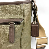 COACH コーチ F70920 ショルダーバッグ 斜め掛け レザー カーキ 瑞穂店