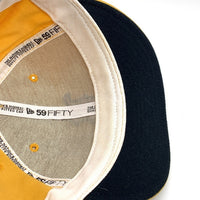 90's New Era ニューエラ MLB ボストン・レッドソックス 59FIFTY ベースボールキャップ マスタード ウール USA製 Size 7 3/8 (58.7cm) 福生店