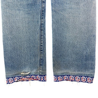 Levi’s リーバイス 501 USA製 ボタン裏6 66後期 8%表記 バックポケットチェーン デニムパンツ ライトインディゴ size- 瑞穂店