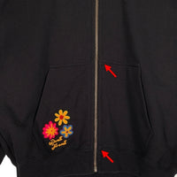 X-LARGE エクストララージ 23SS DAISY ZIP HOODED SWEAT ジップアップ スウェットパーカー ブラック 101231012034 Size M 福生店
