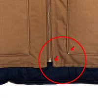 Carhartt カーハート Duck Vest ダックベスト ブラウン V01-BRN メキシコ製 0120 Size L 福生店
