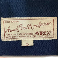 AVIREX アヴィレックス 6175148 USAF 70th ANNIVERSARY ミリタリーシャツ ネイビー sizeL 瑞穂店