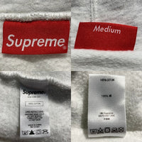 SUPREME シュプリーム 18AW Striped Rib Hooded Sweatshirt ストライプリブ プルオーバースウェットパーカー グレー Size M 福生店
