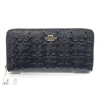 COACH コーチ F54805 シグネチャー ラウンドファスナーウォレット パテントレザー 長財布 ブラック 福生店