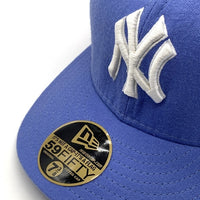90's New Era ニューエラ MLB ニューヨーク・ヤンキース 59FIFTY ベースボールキャップ ライトブルー ウール USA製 Size 7 3/8 (56.8cm) 福生店