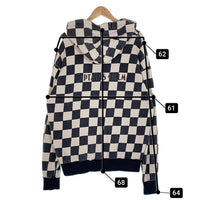 CAPTAINS HELM キャプテンズヘルム 24SS CHECKER HOODIE チェッカーフラッグ プルオーバースウェットパーカー ウォッシュ加工 ブラック ホワイト Size L 福生店