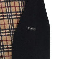 BURBERRY BLACK LABEL バーバリー ブラックレーベル ジップアップ フリースジャケット ノヴァチェック ブラック BMV82-921-47 Size 3 福生店